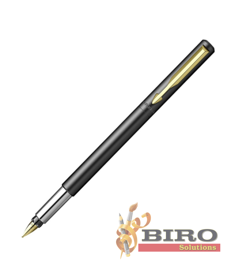 Set Parker Vector Metal Negru CT – stilou + pix, casetă cu fereastră și etui